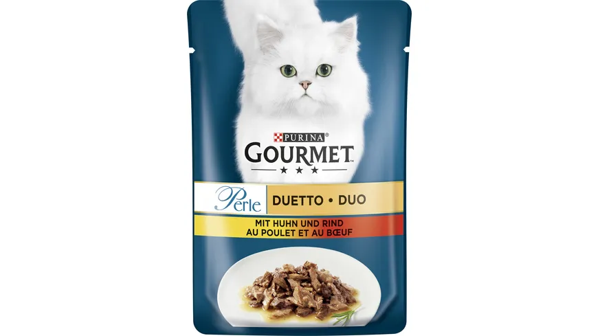 PURINA GOURMET Perle Duetto mit Huhn & Rind 85 g