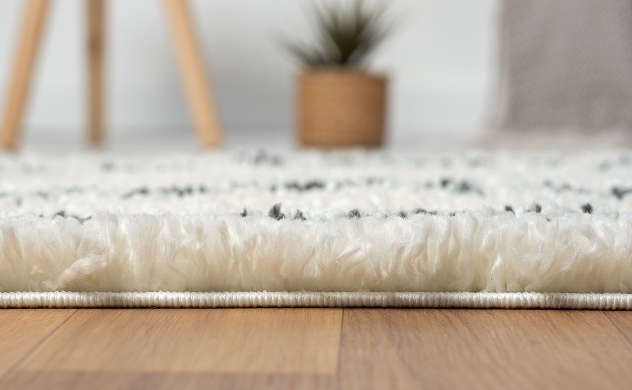 MyFlair Teppich Laure , 80cm x 200cm, Farbe Weiß, rechteckig, Florhöhe 37mm