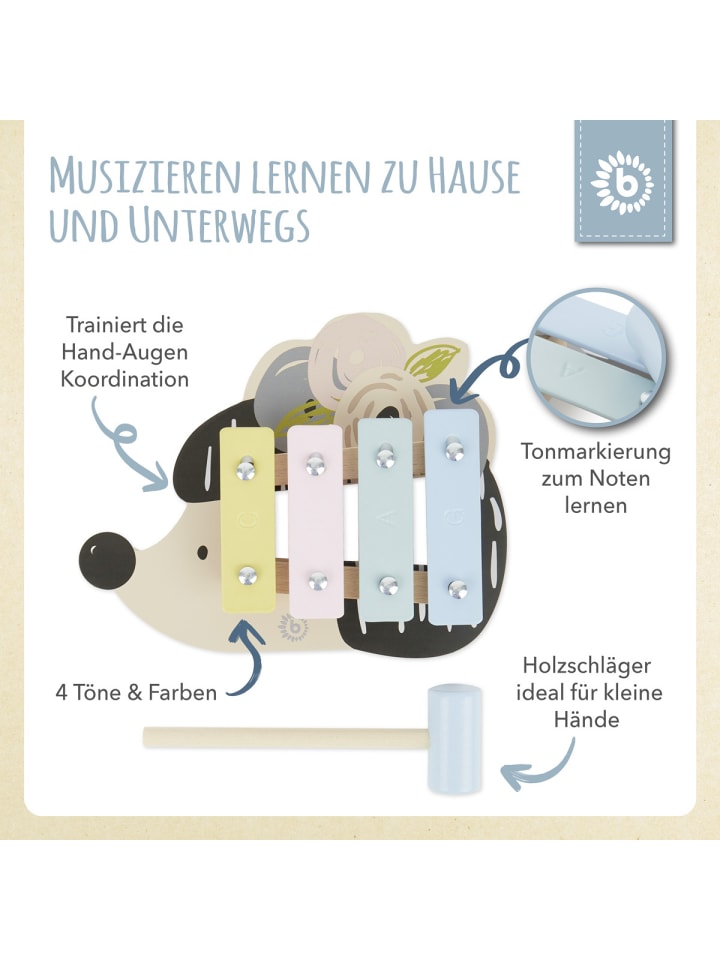 Bieco Spielwaren Xylophon Igel - ab 12 Monate in Mehrfarbig günstig kaufen onesize