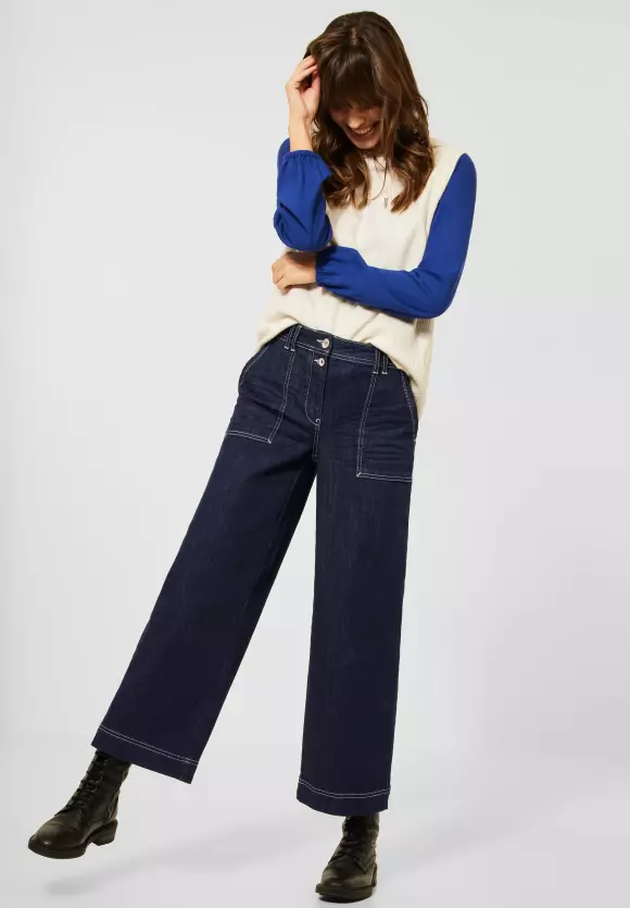 CECIL Slim Fit Denim mit Wide Legs