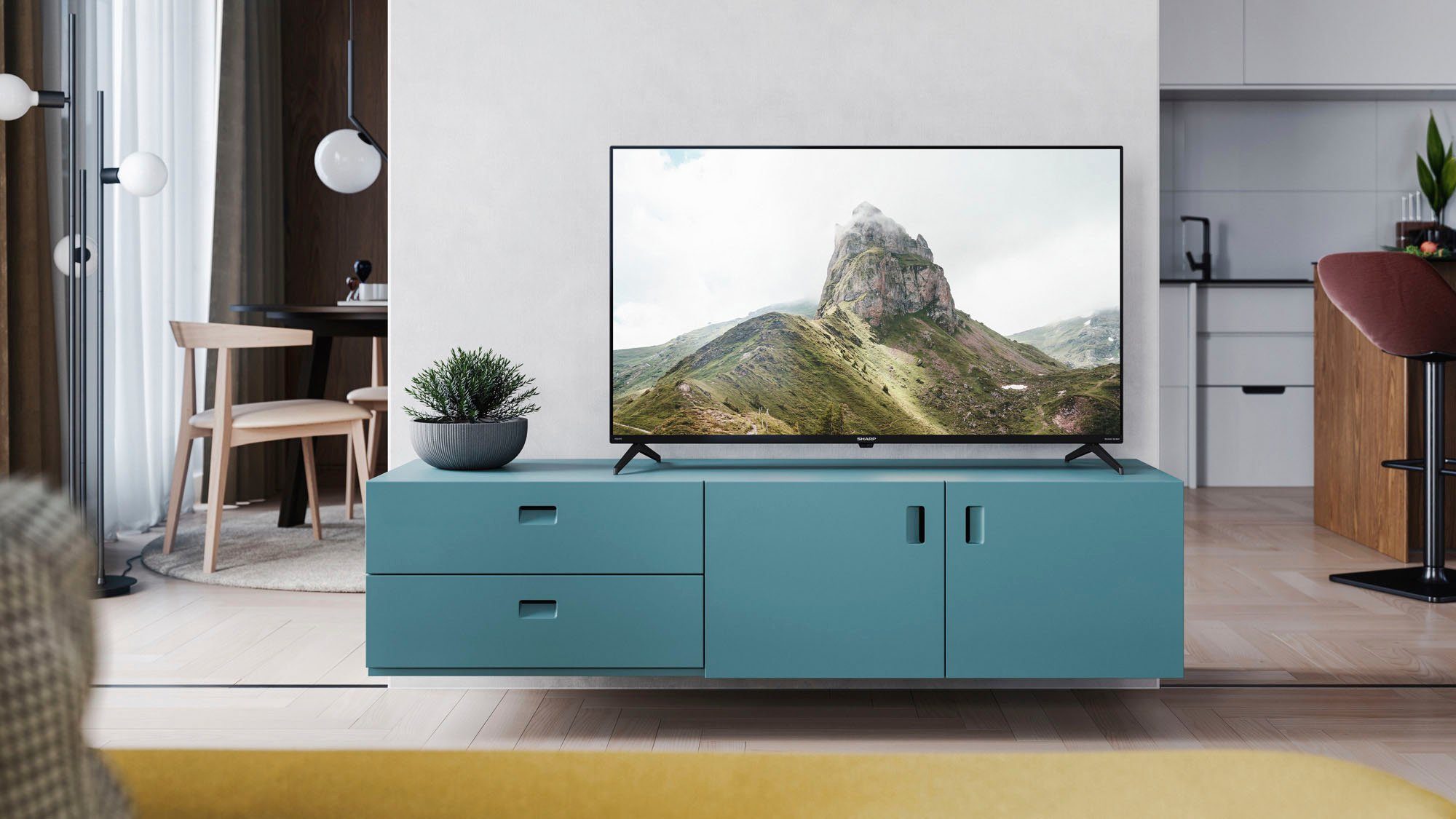 Sharp 4T-C43FK_ LED-Fernseher (108 cm/43 Zoll, 4K Ultra HD, Smart-TV)