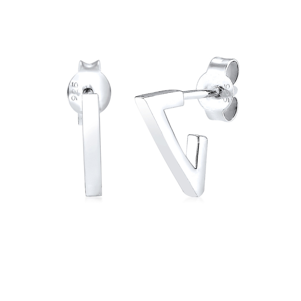 Elli Elli Boucles d'Oreilles Boucles doreilles basic geo créoles en forme de triangle  Boucles d'oreilles