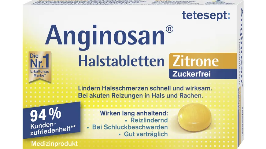 Tetesept Halstabletten Anginosan Zitrone