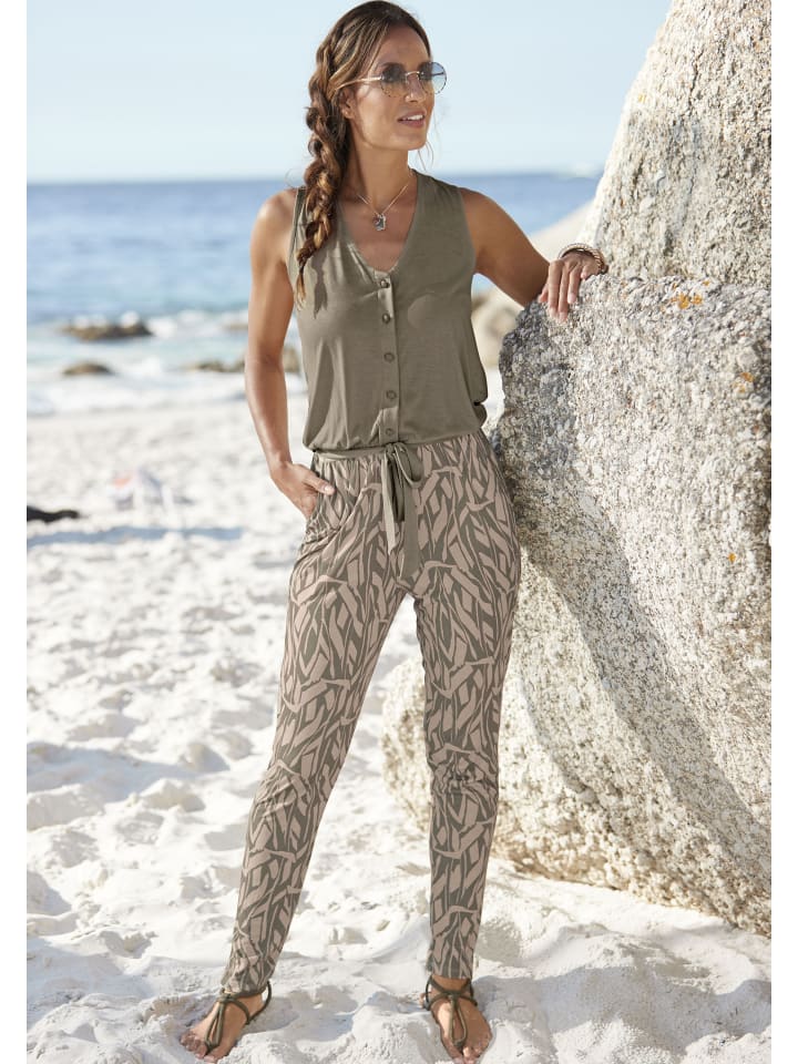 Buffalo Overall in khaki-sand bedruckt günstig kaufen
