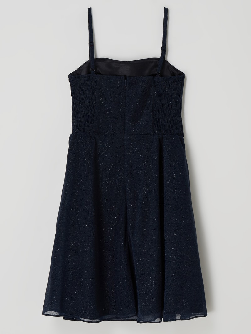 Kleid mit Glitter-Effekt in marineblau