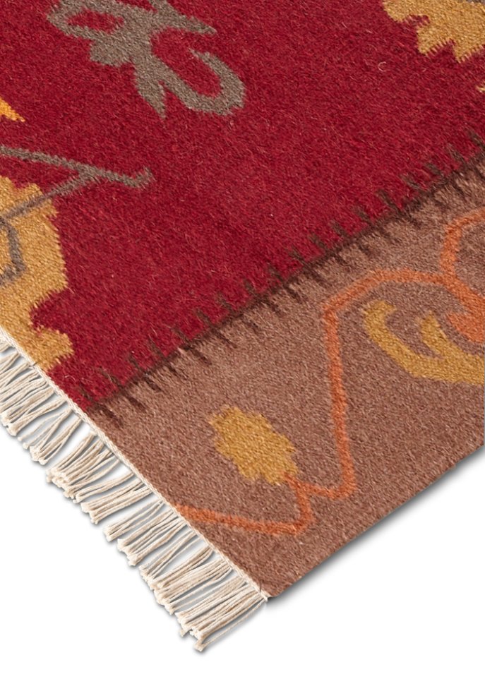 Kelim-Teppich in Patchworkoptik