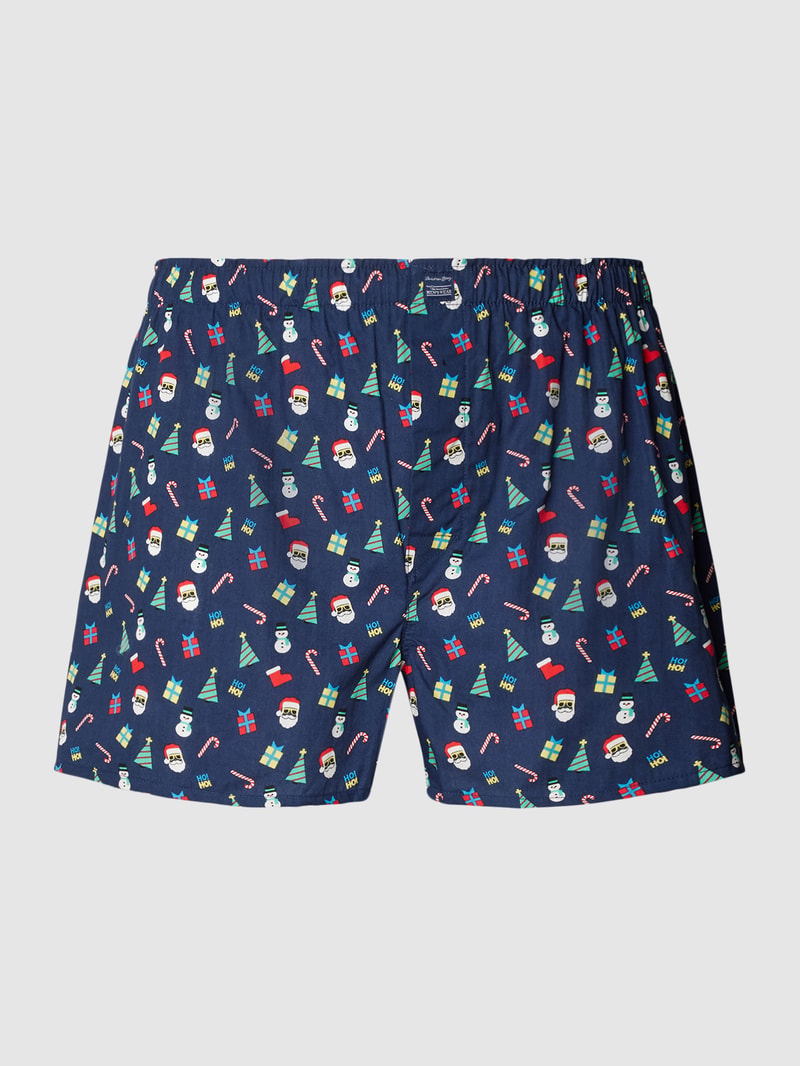 Boxershorts mit Allover-Muster in neon blau