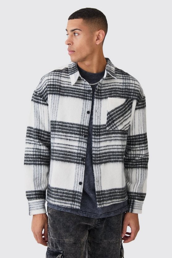 Kastiges kariertes Overshirt