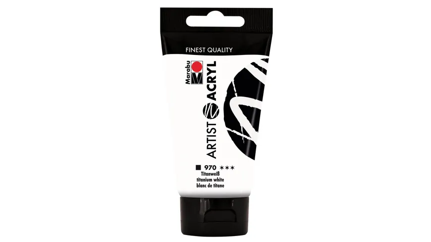 Marabu Artist Acryl, Titanweiß 970, 75 ml 75 ml