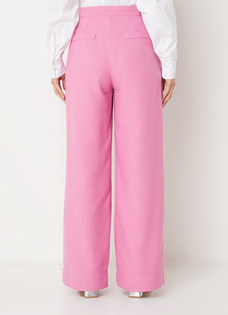 Pantaloni Rasa cu talie înaltă și croială largă de la Studio Anneloes, cu efect de tweed.