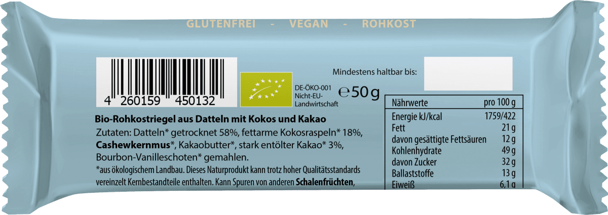 Rohkostriegel, Coconut Cream, 50 g