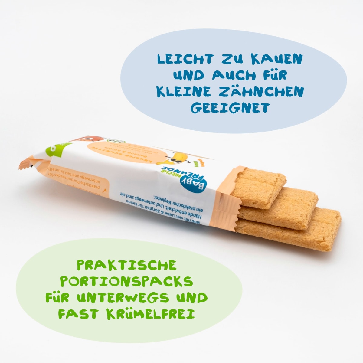 Babysnack Knusper-Schnitte Banane & Kürbis ab dem 8. Monat, 6x14g, 84 g