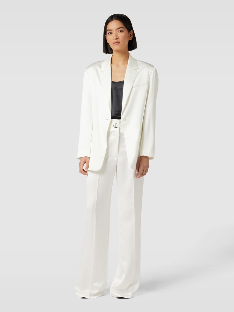 Hose mit Bundfalte Modell 'Himia' in offwhite
