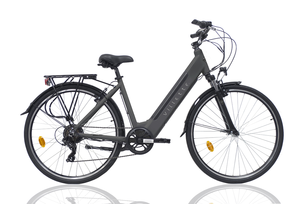 Villette l'Amant Eco, City E-bike, Damen, 10.4 Ah, 7 Gänge, Grau