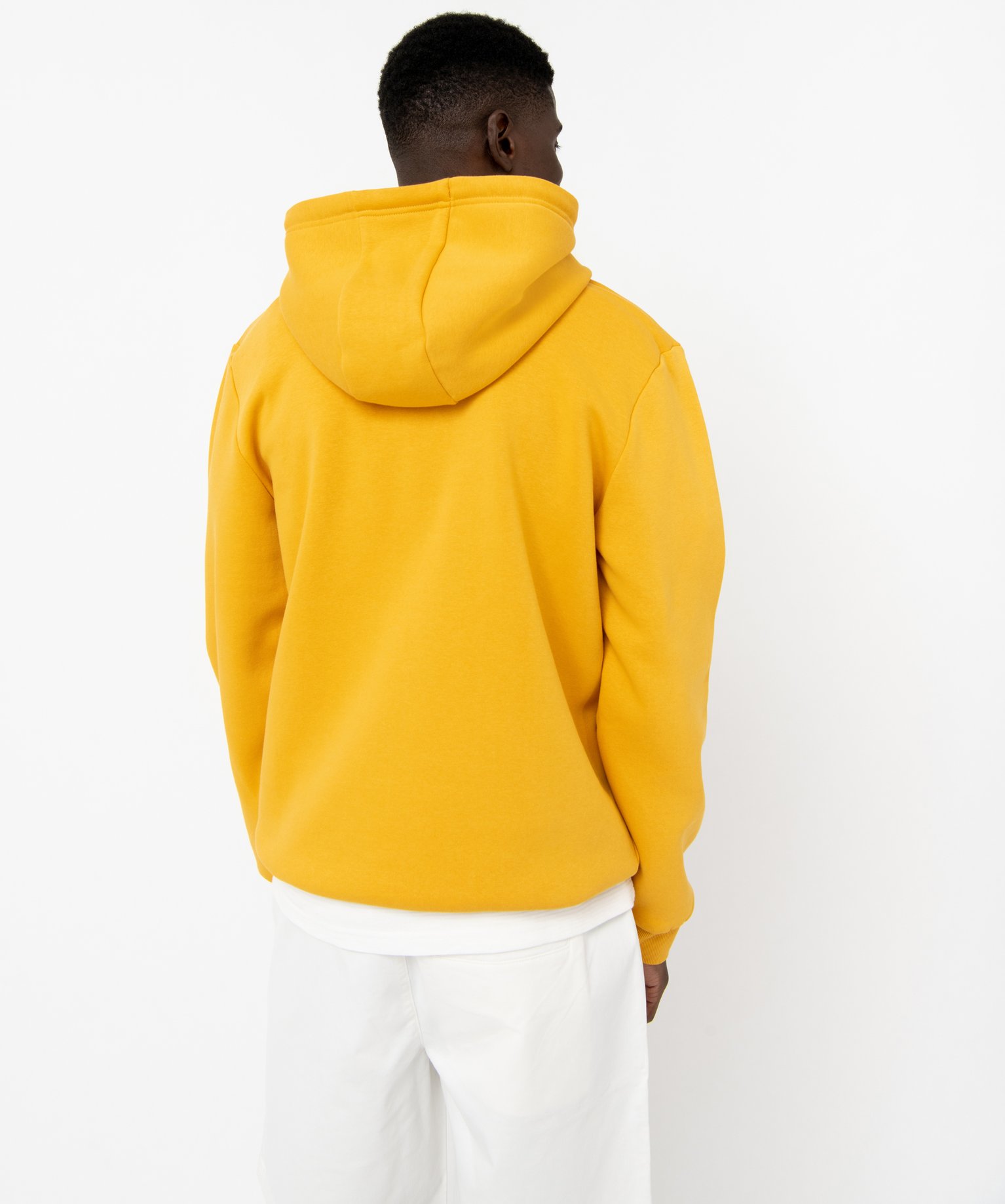 Sweat homme à capuche intérieur molletonné jaune | GEMO