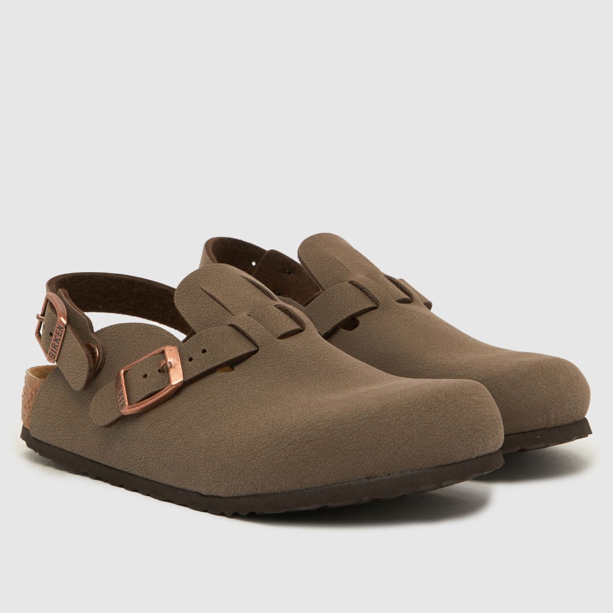 BIRKENSTOCK brun kay träsko Junior sandaler