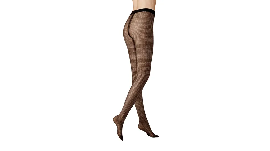KUNERT Damen Feinstrumpfhose Small Check 30 DEN Black