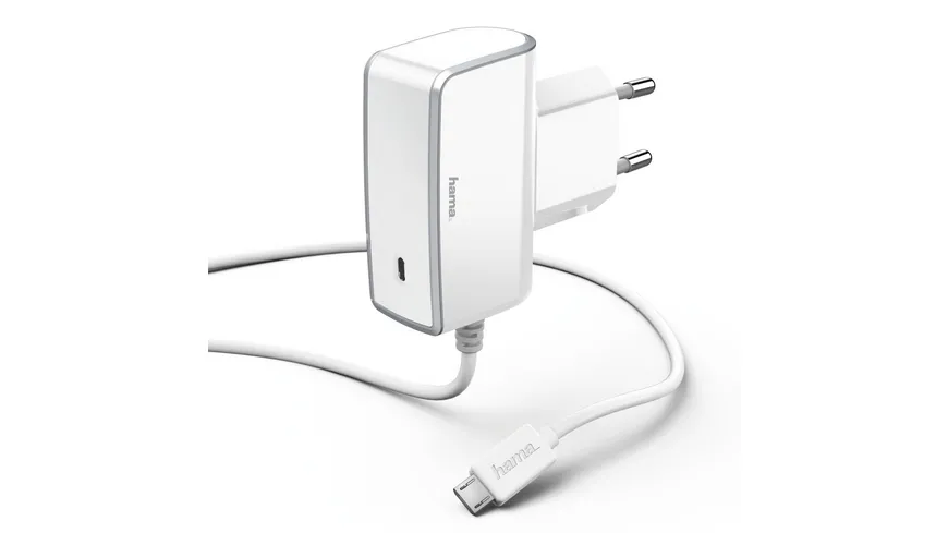 Hama Ladegerät, Micro-USB, 1,2 A, Weiß
