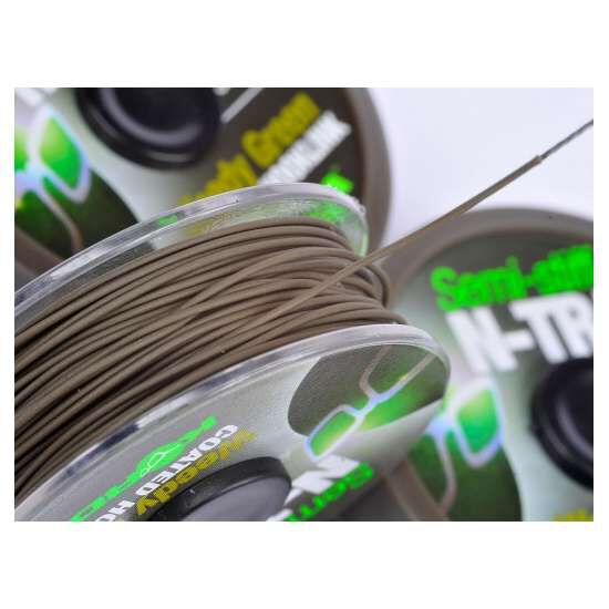 Stresse à bas de ligne carpe korda n-trap semi-stiff grün 20m