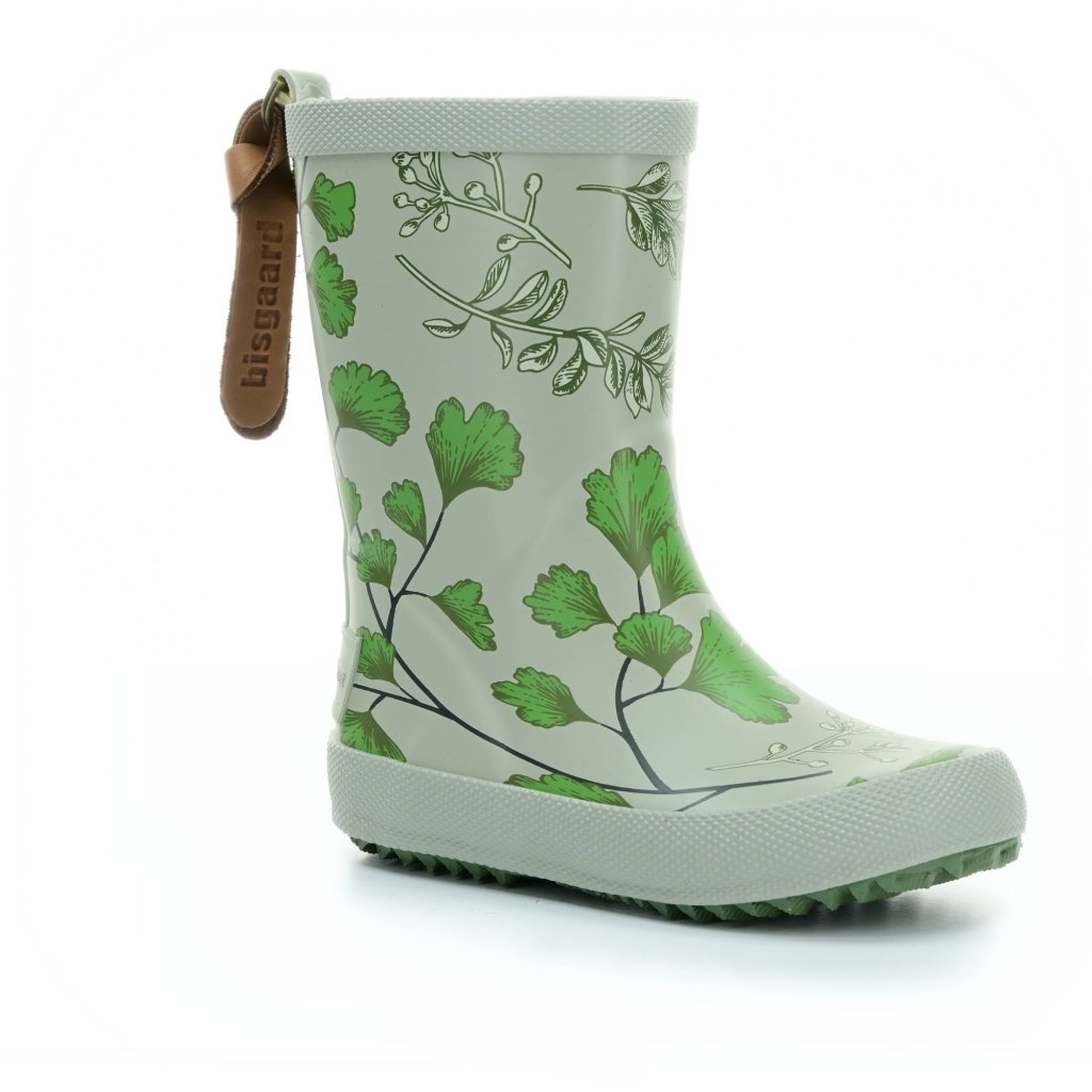 Bisgaard Green Flowers Gummistiefel