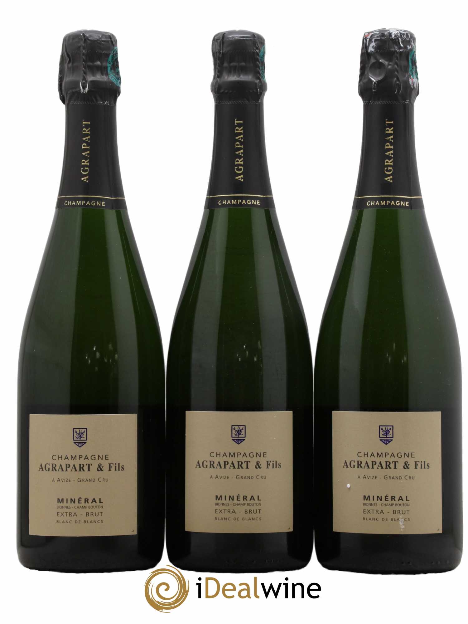 Minéral Extra Brut Blanc de blancs Agrapart & Fils  2015 - Lot de 3 Bouteilles