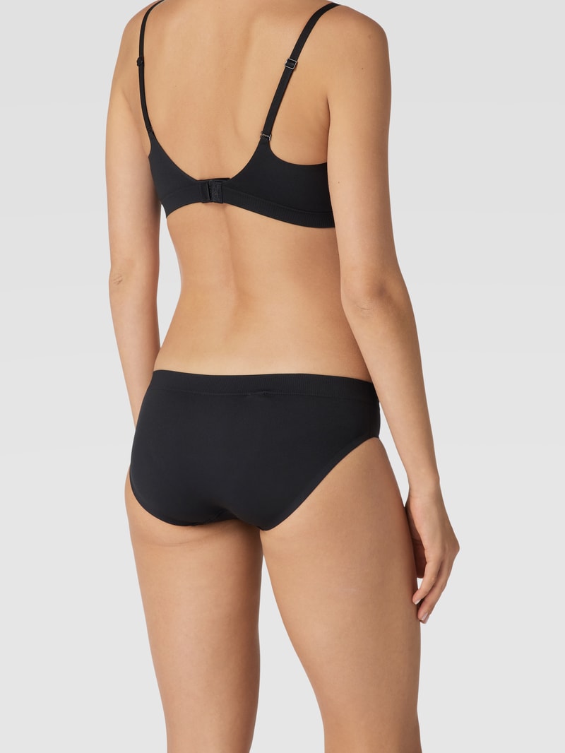 Slip mit Logo-Bund Modell 'BIKINI' in schwarz