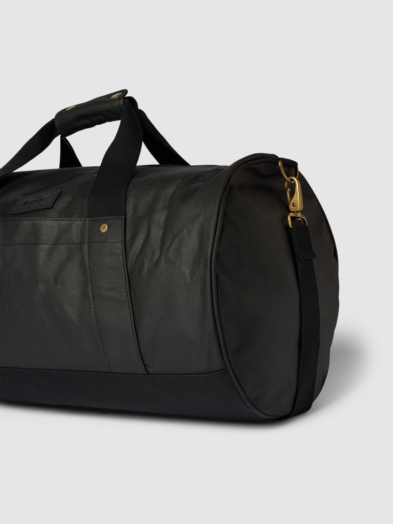 Weekender mit Label-Detail in schwarz