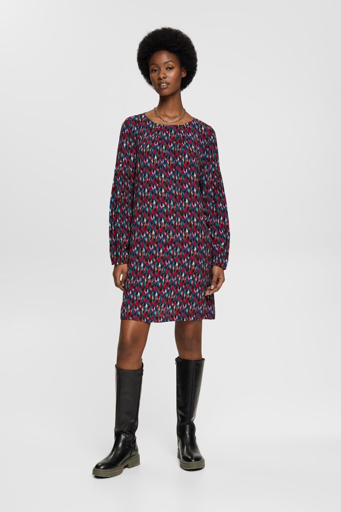 Gemustertes Minikleid aus Viskose