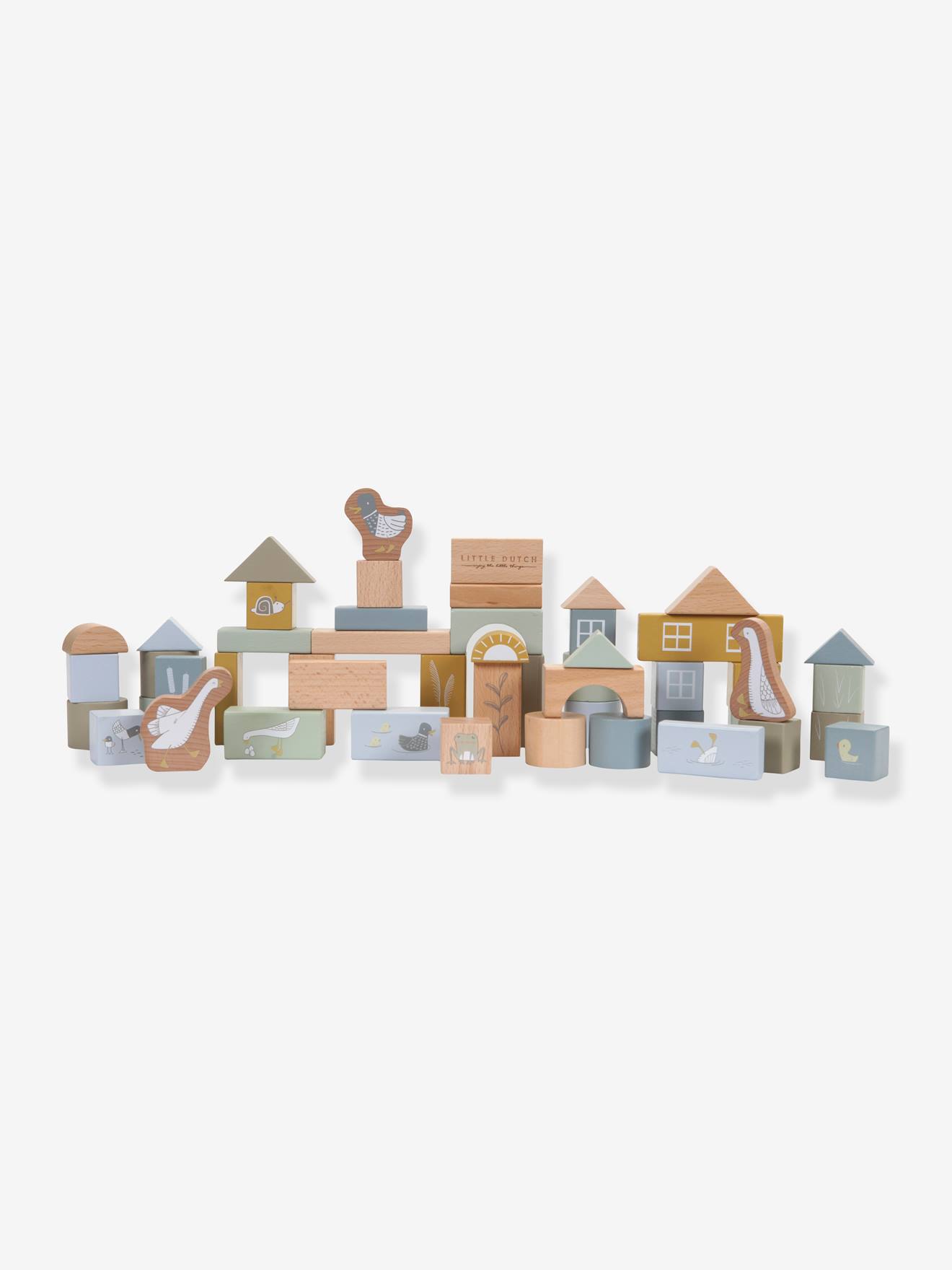 Tonneau de blocs en bois Blue