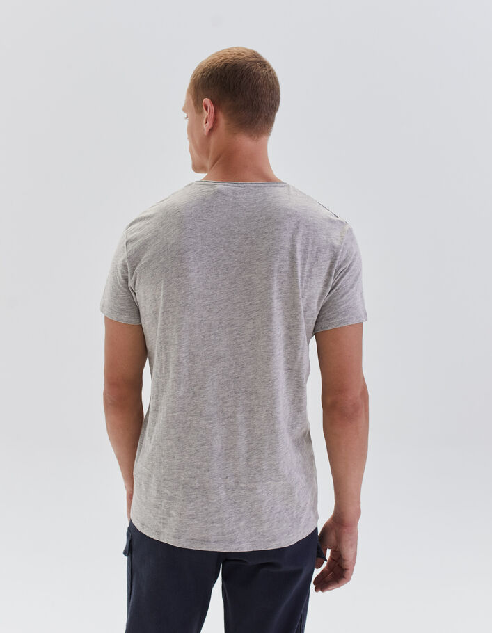 T-shirt L'Essentiel gris col V Homme