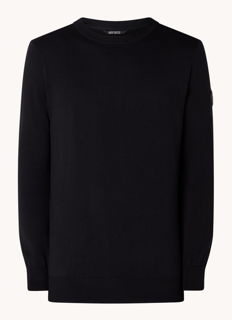 Airforce Fine-knit round-neck pullover