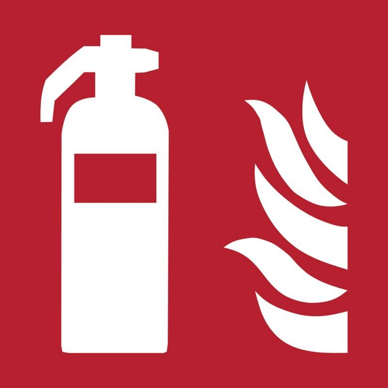 Djois Warnschild Feuerlöscher Klebstoff, einschraubbar PP (Polypropylen) 15 (B) x 0,14 (H) cm 3 Stück