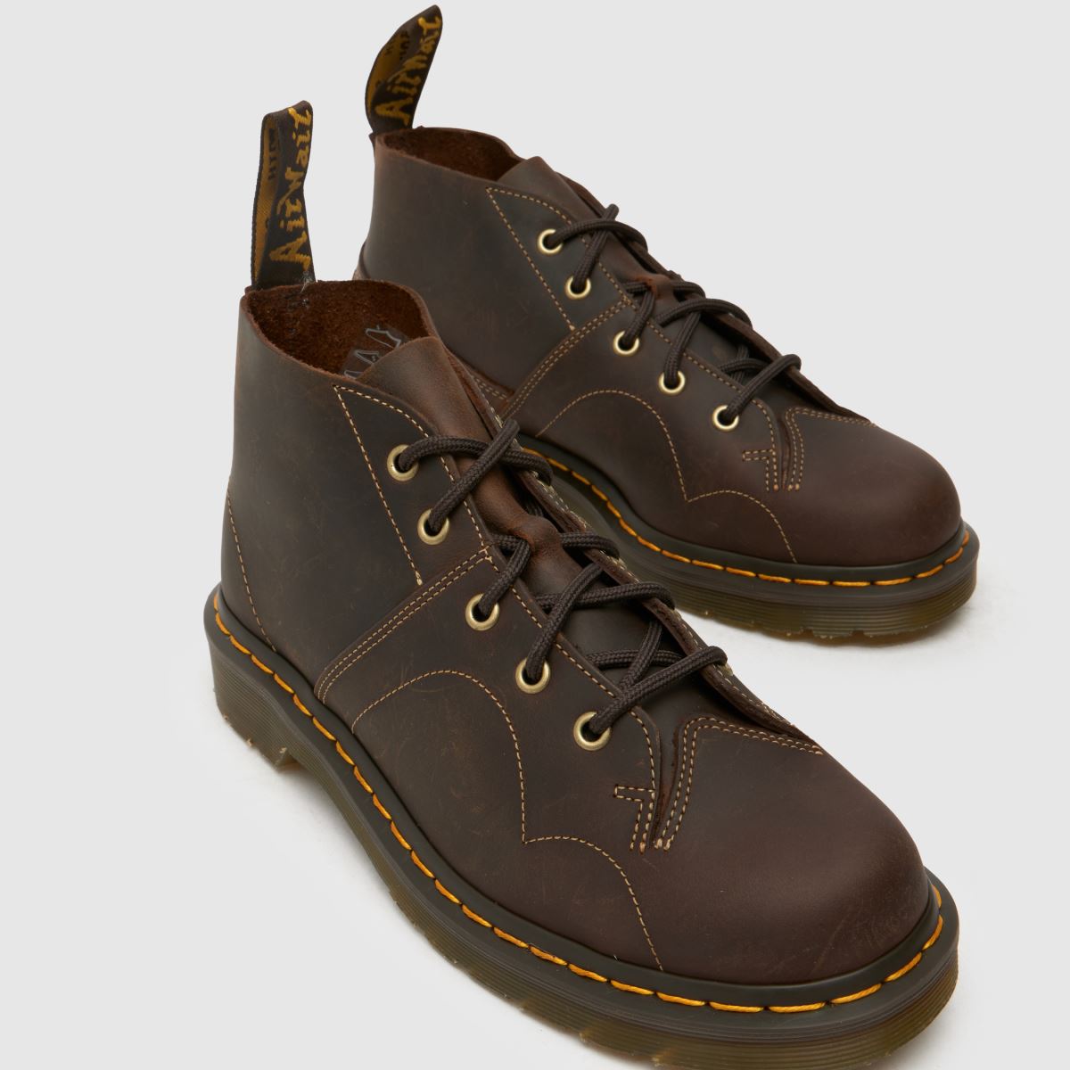 Dr Martens – Mörkbruna Church Monkey-stövlar