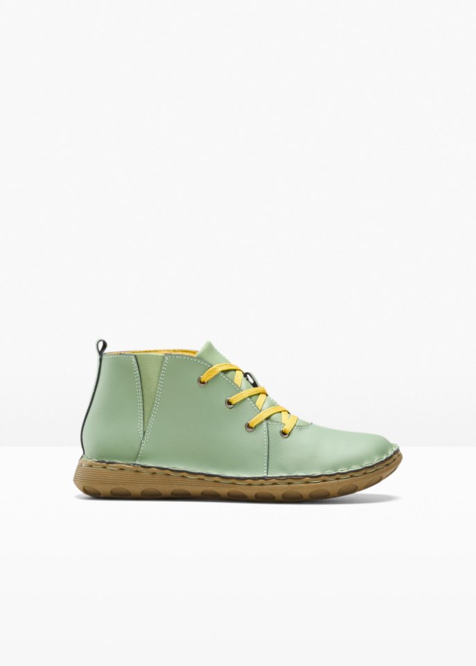 Bequemer Schnür Boot aus Leder