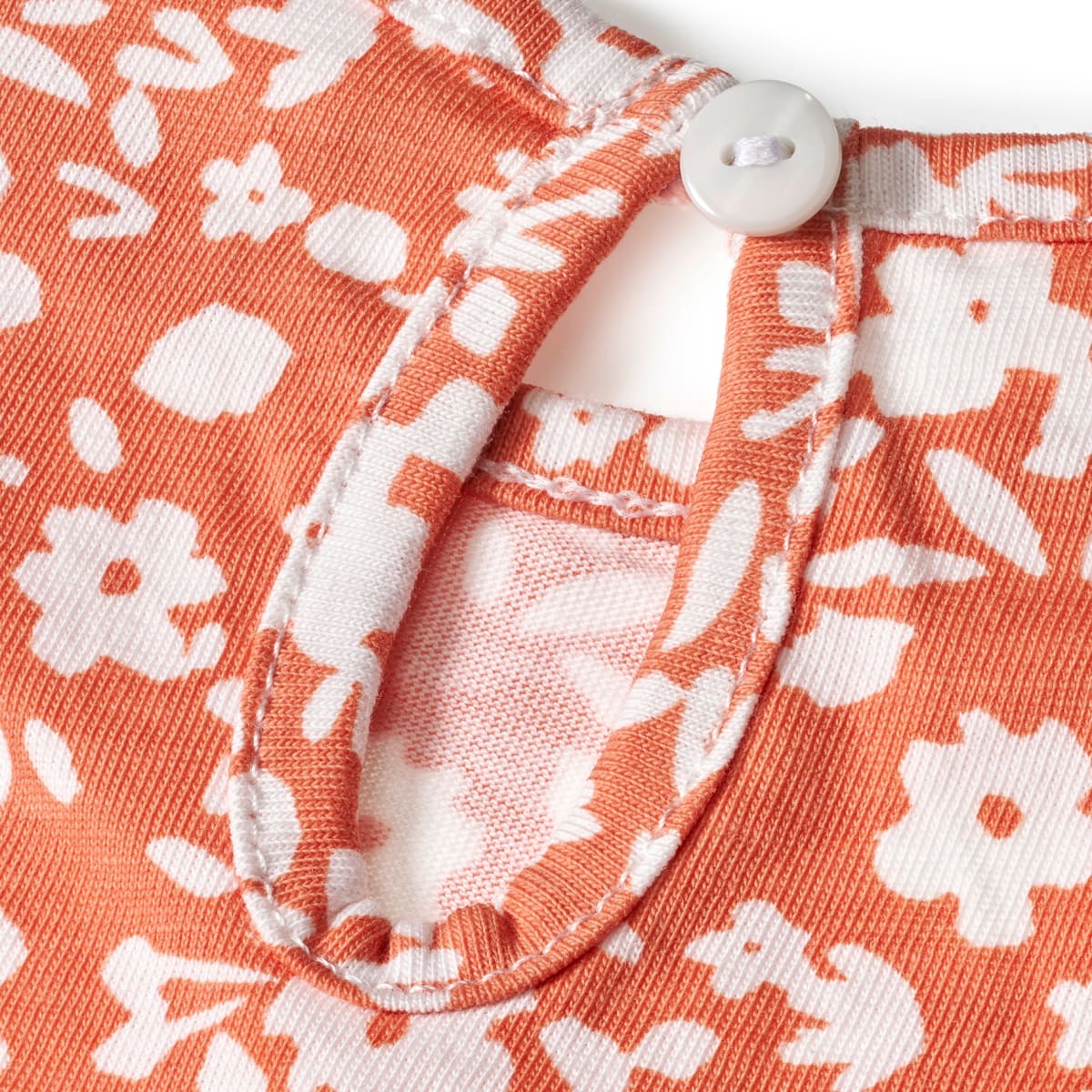 T-Shirt mit Blumen-Muster, orange, Gr. 104, 1 St