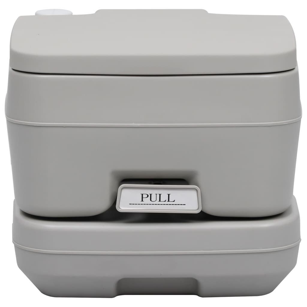 vidaXL Campingtoilette Tragbare Campingtoilette Grau 10 10 L