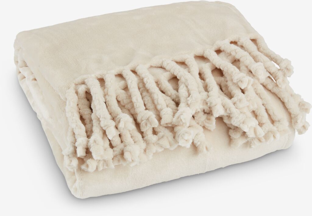 BONDEROSE Couverture Polaire BONDEROSE 130x170 Beige