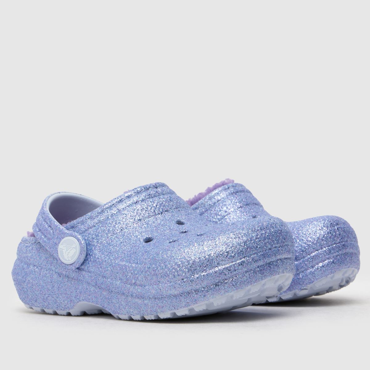 Crocs lila klasszikus bélelt csillámos klumpa lányka kisgyermek szandál