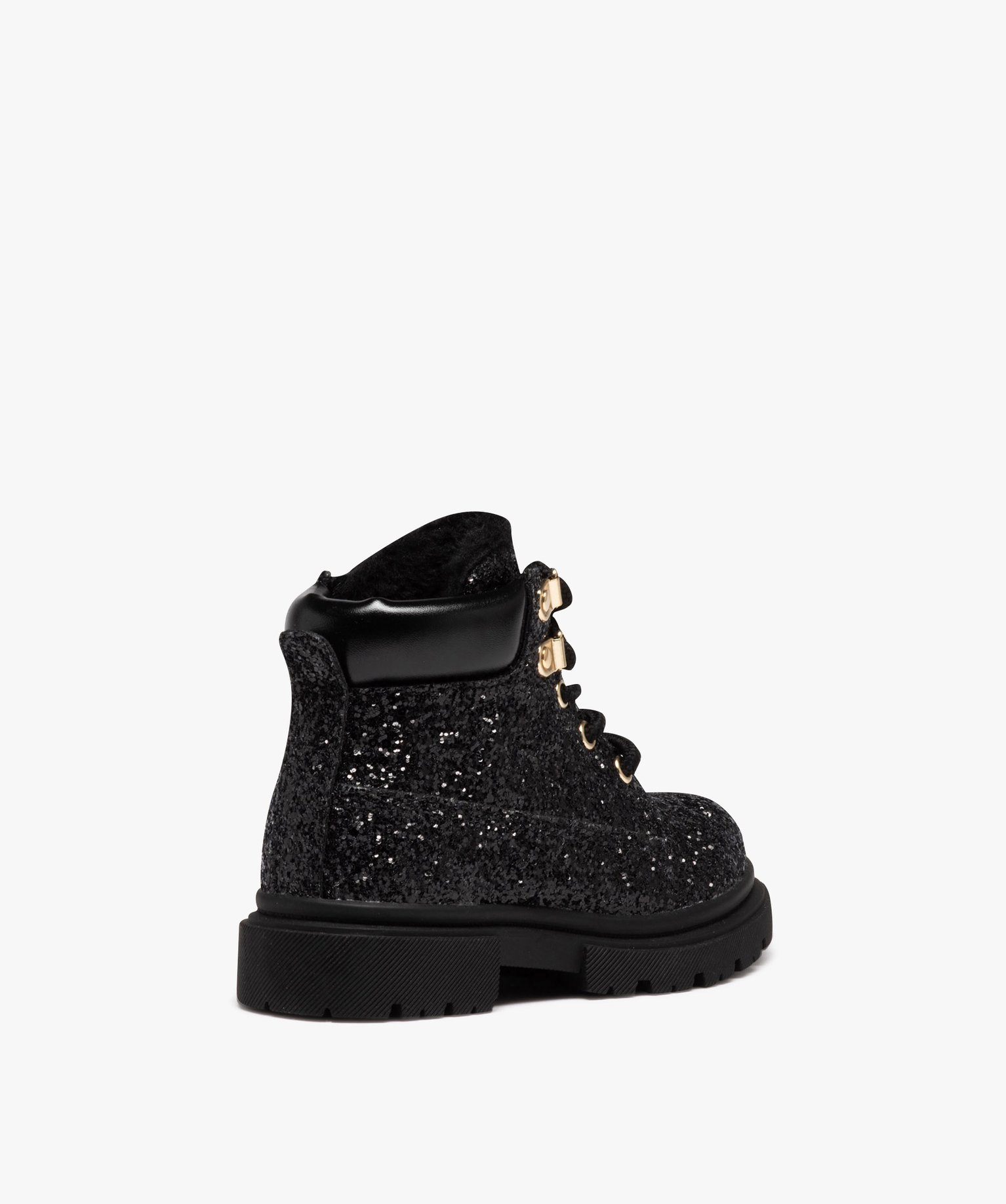 Boots fille à paillettes doublure chaude noir | GEMO
