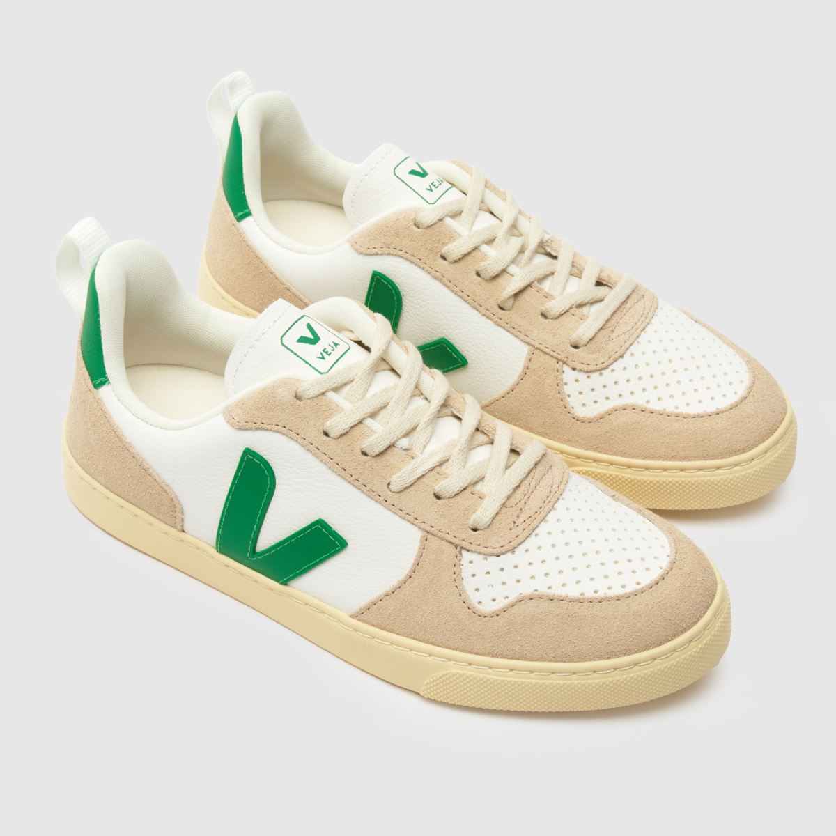 VEJA vita & beige v-10 pojkar/ungdomsskor