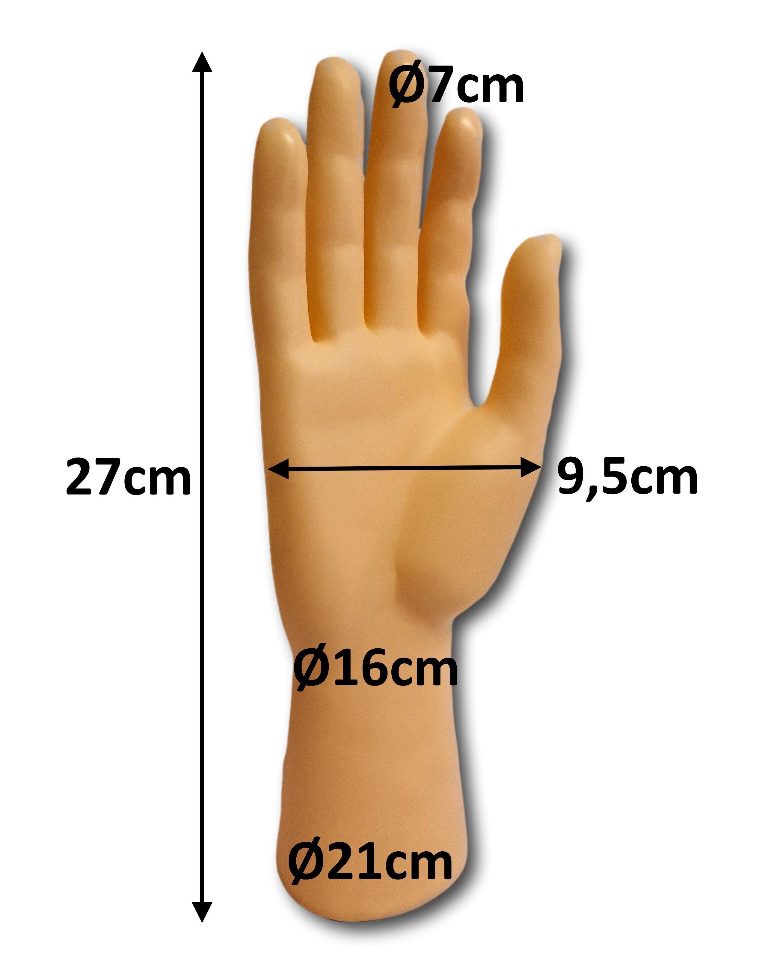 BAYLI Schmuckständer 2x Damenhand als Schmuckständer für Ketten, Ringe, Handschuhe, weibli