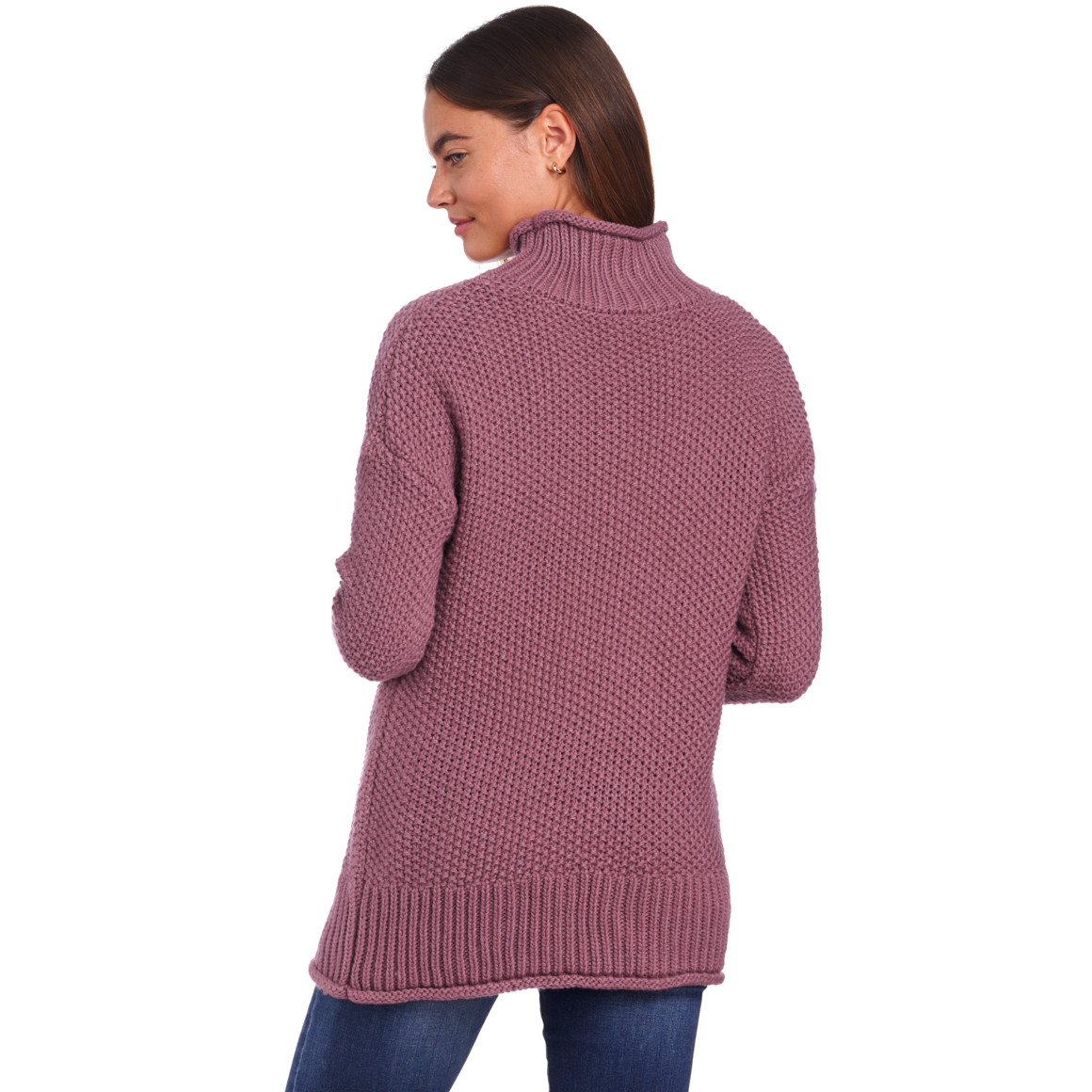 Damen Strickpullover mit Stehkragen
