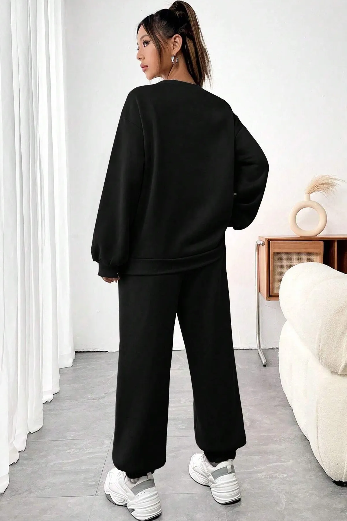 uyguntarz  Sport-Sweatsuit Set - Schwarz - Regular Fit