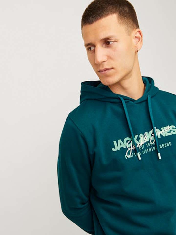 Jack & Jones Hoodie in Petrol günstig kaufen
