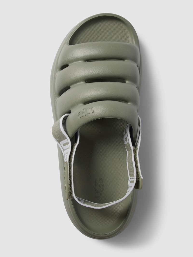 Sandalen mit Label-Details Modell 'FLUFF YEAH' in olivgrün