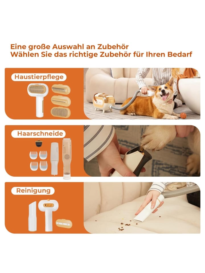 COFI 1453 Hundeschermaschine Tierhaar Staubsauger in Gelb günstig kaufen onesize