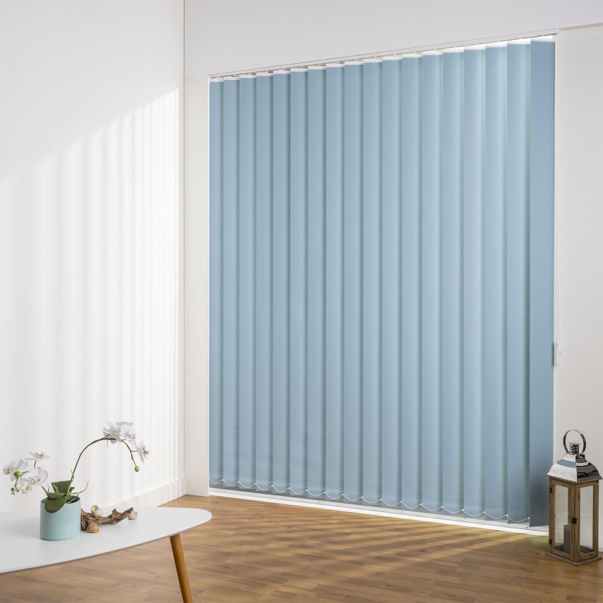 Bella Casa Vertikalanlage Maß, 127 mm Lamelle, 100 x 180 cm, hellblau
