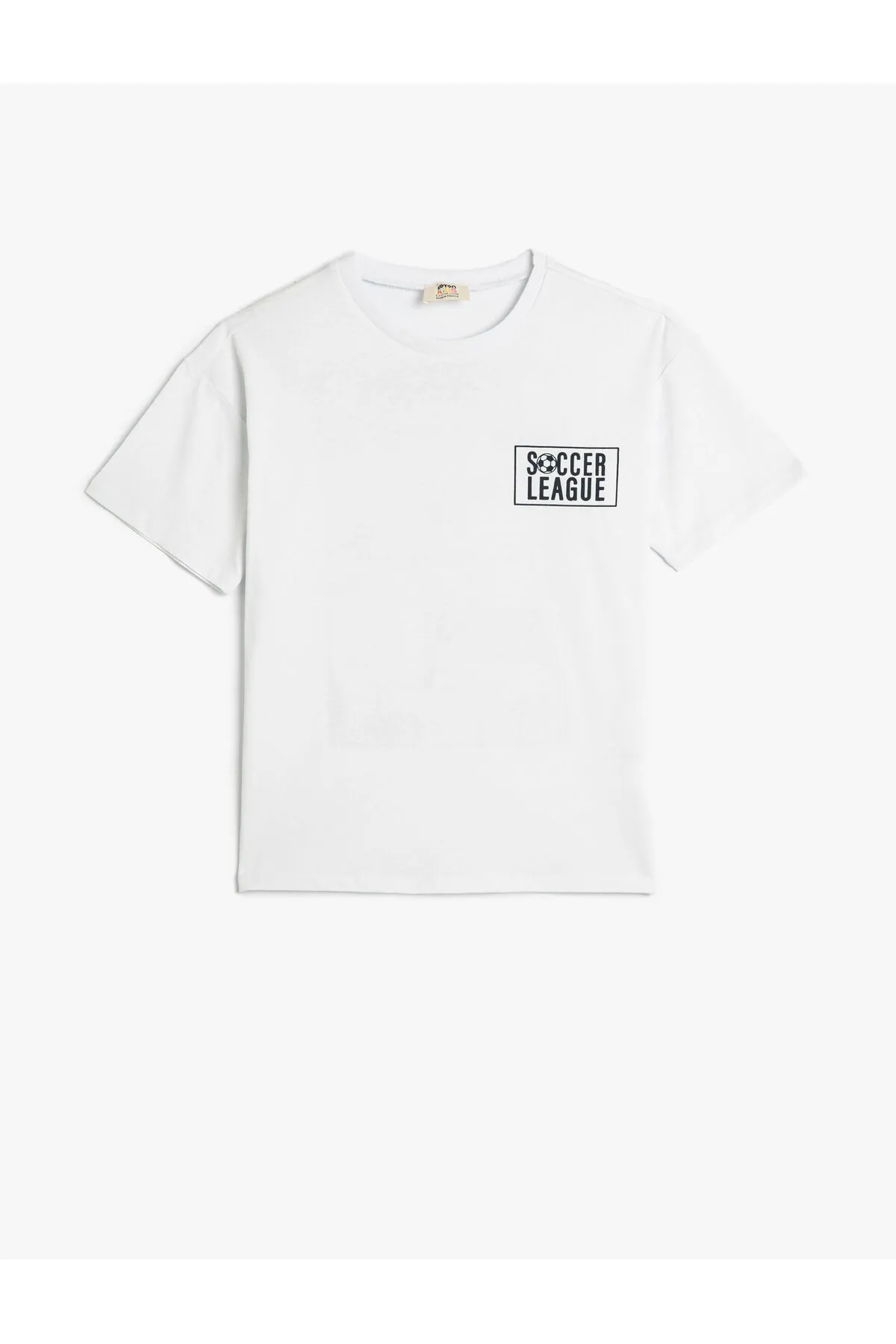 Koton  T-Shirt aus Baumwolle mit Rundhalsausschnitt, kurzen Ärmeln und bedruckter Rückseite