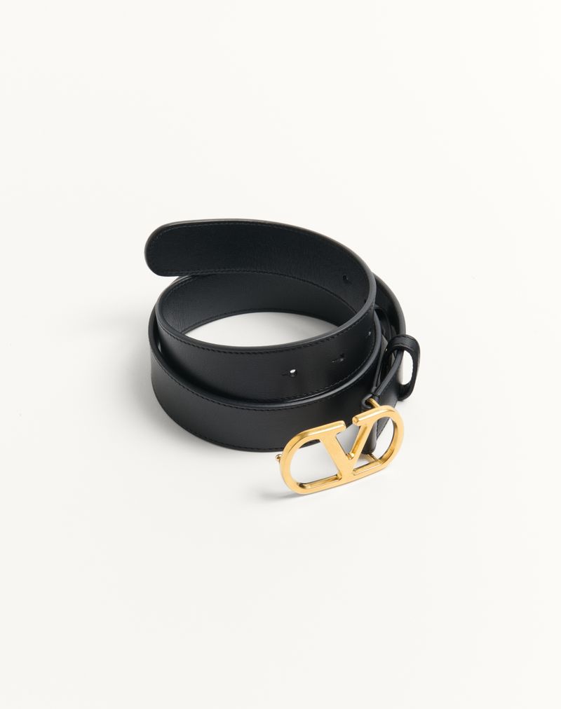 VLogo Signature Bælte i skinnende kalveskind 30 mm