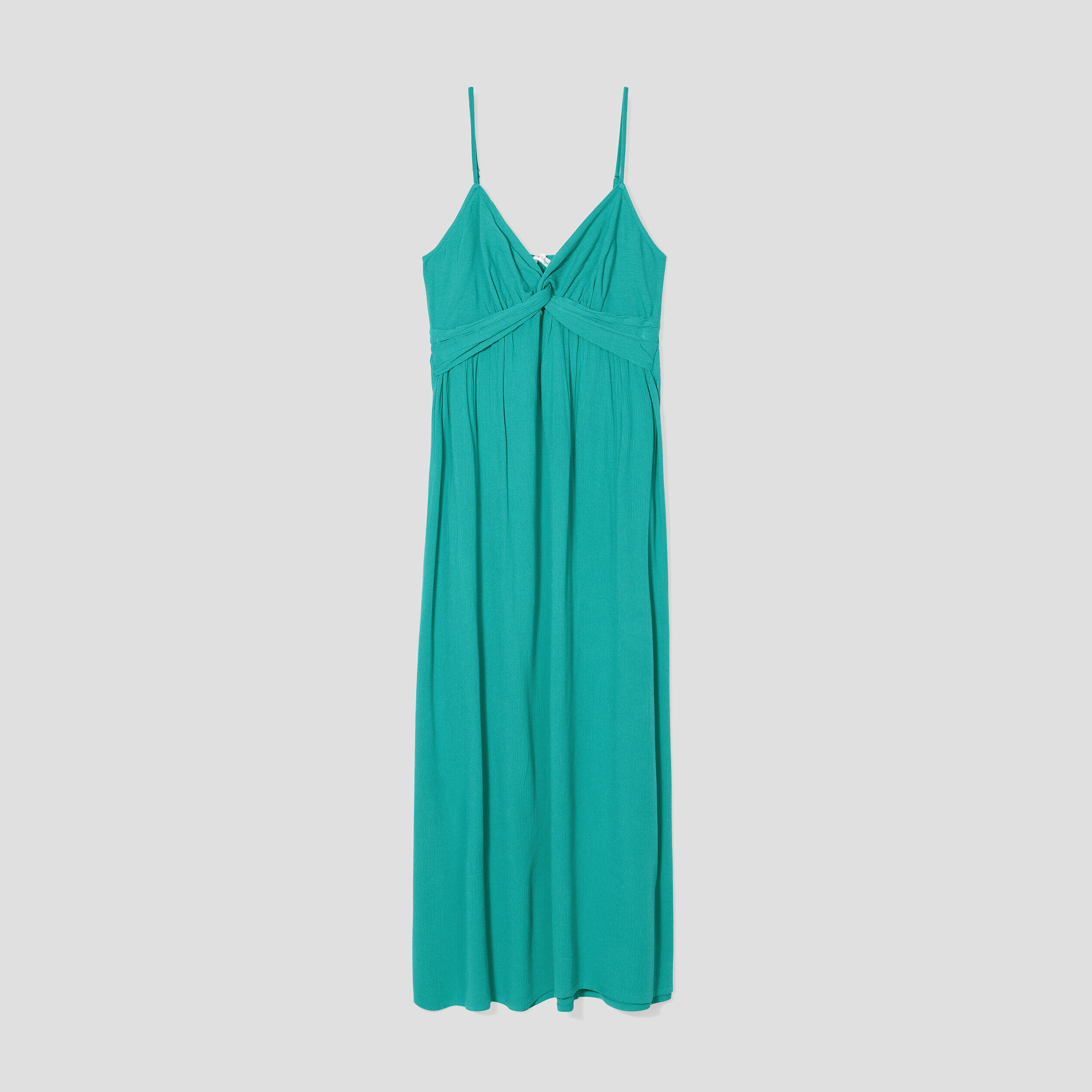 Robe longue évasée vert femme | Cache Cache